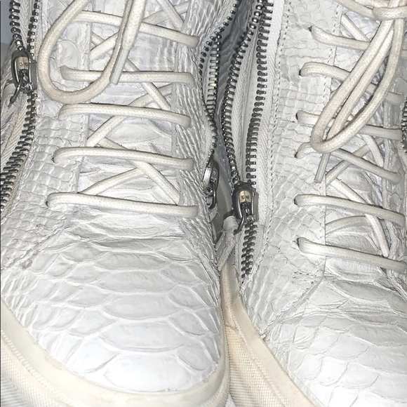 Python Double Zip Crocodile may London High Top Sneaker - Picture 4 of 12